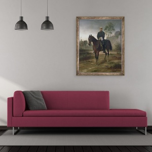 Tablou inramat - Wilhelm Camphausen - Bismarck inainte de Paris, 50 x 60 cm - Img 2