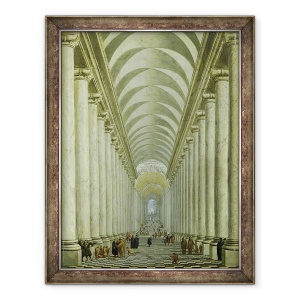 Tablou inramat - Wilhelm van Ehrenberg - Scara interioara renascentista, 70 x 90 cm