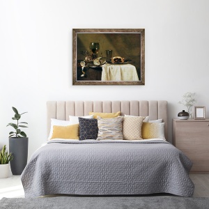 Tablou inramat - Willem Claesz Heda - Tarta cu coacaze negre, 70 x 90 cm - Img 3