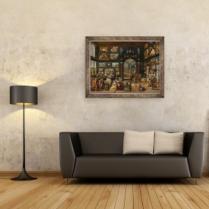 Tablou inramat - Willem van II Haecht - Apelles Pictura Campaspe, 60 x 80 cm - Img 2