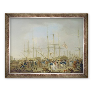Tablou inramat - William Anderson - Husarii se imbarca la Deptford, 60 x 80 cm