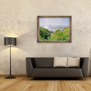 Tablou inramat - William Bell Scott - O vedere de Ailsa Craig si Insula Arran, 60 x 80 cm - Img 2