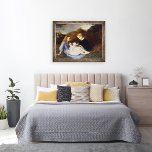 Tablou inramat - William Blake Richmond - Amy, Dorothea si Hungerford Wren Hoskyns, 70 x 90 cm - Img 3