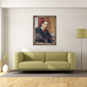 Tablou inramat - William Blake Richmond - Portret De Robert Louis Stevenson 1850-1894 1886, 60 x 80 cm - Img 2