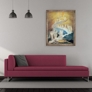 Tablou inramat - William Blake - Scara lui Iacov, 70 x 85 cm - Img 2