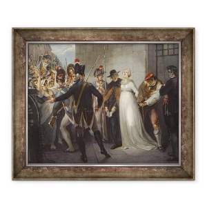 Tablou inramat - William Hamilton - Marie-Antoinette parasind Conciergeria, pe 16 octombrie, 70 x 85 cm