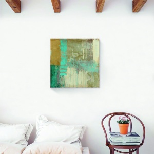 Tablou decorativ abstract pastel pe canvas 60x60 cm