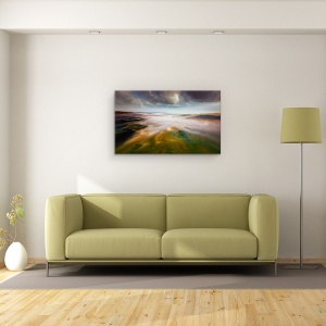 Tablou canvas - Abstractizare Pe Litoral, Peisaj Marin, Spania, Mare, 50 x 80 cm - Img 2