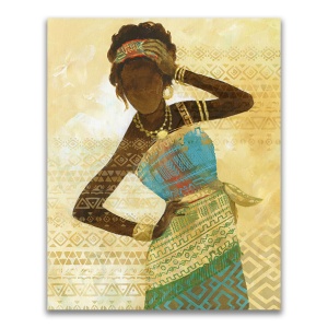 Tablou Canvas - Afro, Figurativ, Modern, Galben, 60 x 75 cm