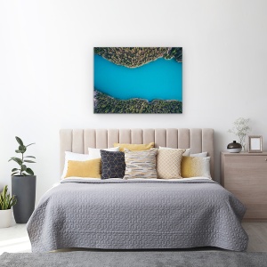Tablou Canvas - Albastru Intens, Drona, Aerial, Phantom, Peisaj, Mare, 60 x 80 cm - Img 3