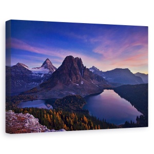Tablou canvas - Amurg La Muntele Assiniboine, Stele, Apus De Soare, Canada, 60 x 90 cm