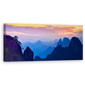 Tablou Canvas - Apus De Soare In Sanqing Mountain, China, Asia, 30 x 90 cm
