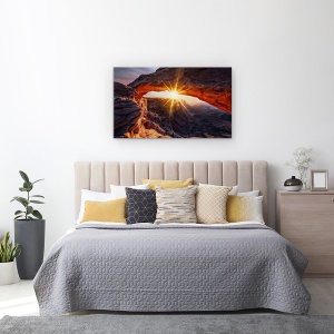 Tablou canvas - Arcul Mesa, Peisaj, Portocaliu, Stanca, Piatra, Mesa, 50 x 80 cm - Img 3