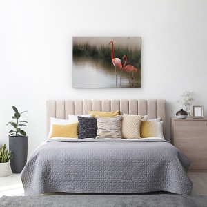 Tablou Canvas - Atat De Zen, Pereche, Flamingo, 75 x 100 cm - Img 3
