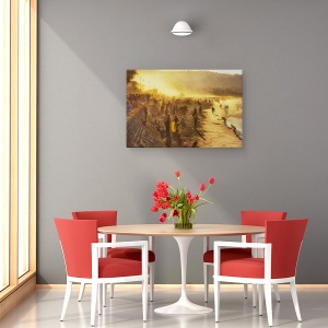 Tablou canvas - Atmosfera, Plaja, Oameni, Apa, Calatorie, Vacanta, 60 x 90 cm - Img 4