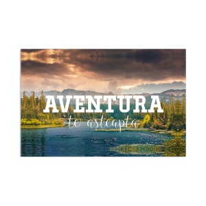Tablou Canvas - Aventura te asteapta, Peisaj, Natura, Lac, Padure, 60 x 90 cm