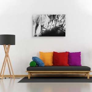 Tablou canvas - Balerina, Balet, Alb-Negru, Dansatoare, 40 x 60 cm - Img 2