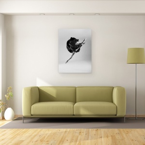 Tablou canvas - Balerina, Balet, Balerina, Dansator, Alb-Negru, Studio, 50 x 70 cm - Img 2