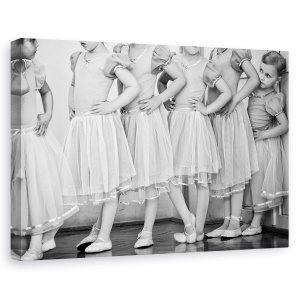Tablou canvas - Balerina, Performanta, Alb-Negru, Copil, Fata, 40 x 60 cm