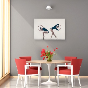 Tablou canvas - Balerini , Punct, Punct, Performanta, Grafic, Balet, 80 x 120 cm - Img 4
