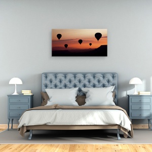 Tablou canvas - Balon Cu Aer Cald, Baloane, Grafic, 50 x 100 cm - Img 3