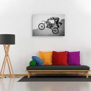 Tablou canvas - Batalia Transcendentei, Actiune, Pozeaza, Truc, Bicicleta, 40 x 60 cm - Img 2