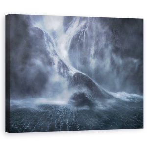 Tablou canvas - Caderea, Sunet Milford, Noua Zeelanda, Peisaj, Cascada, Apa, 60 x 75 cm