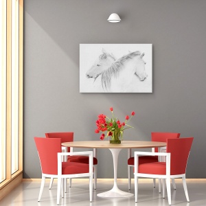 Tablou canvas cai prietenie 60x90 cm