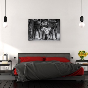 Tablou canvas - Cainele, Dani, Trib, Papua, Familie, Caine, 40 x 60 cm - Img 3