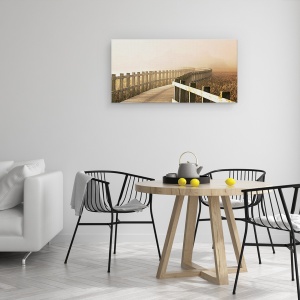 Tablou canvas - Calea Devine Mai Luminoasa, Danemarca, Iutlanda, Lemn, Pod, 50 x 100 cm - Img 4
