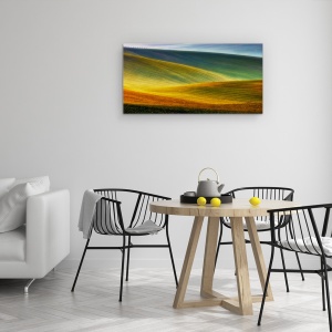 Tablou Canvas - Campuri De Primavara, Domenii, Straturi, Dealuri, 50 x 100 cm - Img 4