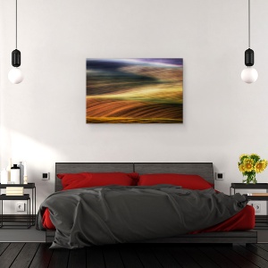 Tablou canvas - Campuri de Toamna, Moravia, Toamna, Campuri, Soare, Infrangere, Camp, 80 x 120 cm - Img 3