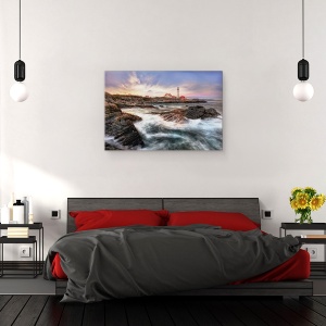 Tablou canvas - Capul Elisabeth, Ocean, Apus De Soare, Maine, Cer, 60 x 90 cm - Img 3