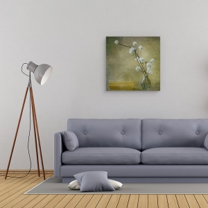 Tablou canvas - Carti, Floare, Natura Moarta, Carti, Vaza, 60 x 60 cm - Img 2