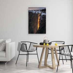 Tablou canvas - Cascada De Foc, Yosemite, Licurici, Elcapitan, Munti, 40 x 60 cm - Img 4