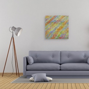 Tablou canvas - Castelluccio 2, Abstract, Camp, Lunca, Floare, Flori, 60 x 60 cm - Img 2