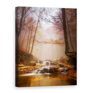 Tablou canvas - Ceata Mistica, Ceata, Rau, Toamna, Munte, Montseny, 50 x 70 cm