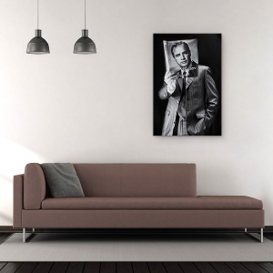 Tablou Canvas - Citind Ca Un Star De Cinema, Marlon, Brando, Book, Handsome, Man, 60 x 90 cm - Img 2