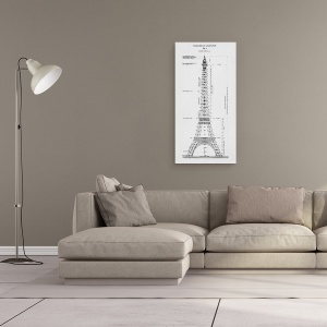 Tablou canvas - Cladire, Turnul Eiffel, Planul, 50 x 100 cm - Img 2