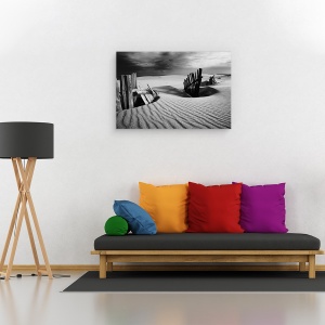 Tablou canvas - Confruntare, Gard, Nisip, Dune, Rusia, Kaliningrad, 60 x 90 cm - Img 2