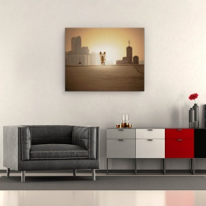 Tablou canvas - Cu Tine, Fuga, Strada, Caine, Pet, Dragut, 60 x 75 cm - Img 2