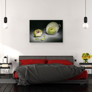Tablou canvas - Cutaway, Anghinare, Legume, Bucatarie, Metal, 60 x 90 cm - Img 3