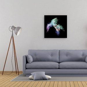 Tablou canvas - Dansatoare Cosmica, Praf, Faina, Fum, Salt, Gimnast, 60 x 60 cm - Img 2
