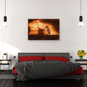 Tablou canvas - De Sus, Motocicleta, Motocros, Sport, 40 x 60 cm - Img 3