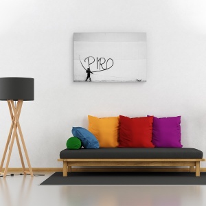 Tablou canvas - Doamna Cu Cainele, Spania, Barcelona, Fata, 60 x 90 cm - Img 2