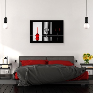 Tablou canvas - Doar Rosu, Rosu, Sticla, Vin, Dungi, Pahar De Vin, 40 x 60 cm - Img 3