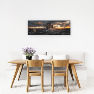 Tablou Canvas - Dolomiti, Munti, Ceata, Alpi, Lacul Lavaredo, 30 x 90 cm - Img 4