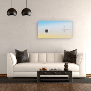 Tablou Canvas - Doua Scaune si Un Copac, Peisaj, Turcia, Cappadocia, Lac, 50 x 100 cm - Img 2