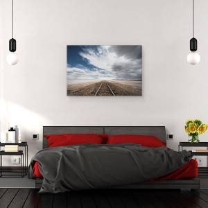 Tablou canvas - Drumul Cel Lung, Bolivia, Calatorie, Cale Ferata, Perspectiva, 40 x 60 cm - Img 3