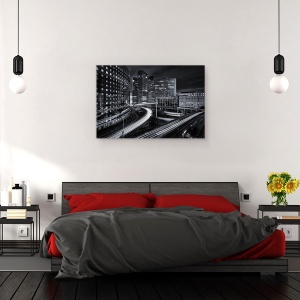 Tablou canvas - Dupa Munca, Oras, Noapte, Arhitectura, Paris, Franta, 40 x 60 cm - Img 3
